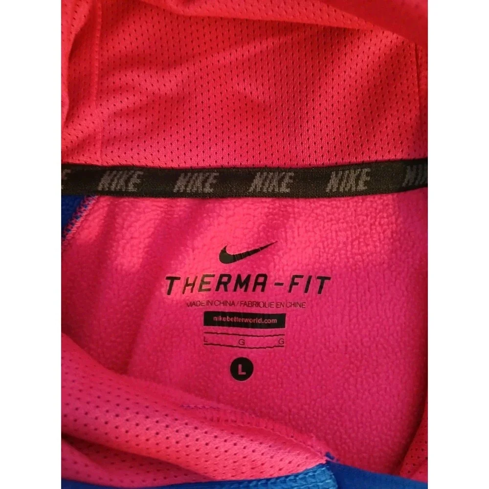 Nike Therma Fit Hoodie Girls Small Pink And Blue Great Condition Sz L